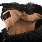 Prada Gaufre Hobo Fringe – Svart nylon med frynser thumbnail