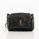 Saint Laurent Mini Nolita (2023) – elegant veske i sort lammeskinn  Klassisk Saint Laurent Mini Nolita i mykt sort lamme thumbnail