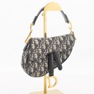 Christian Dior Mini Saddle Bag (2000) – ikonisk veske i blå Trotter canvas thumbnail