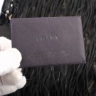 Prada Gaufre Hobo Fringe – Svart nylon med frynser thumbnail