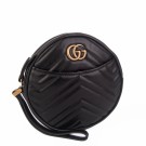 Gucci Wristlet (2000) – elegant clutch i sort lammeskinn thumbnail