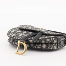 Christian Dior Mini Saddle Bag (2000) – ikonisk veske i blå Trotter canvas thumbnail