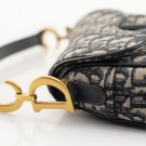 Christian Dior Mini Saddle Bag (2000) – ikonisk veske i blå Trotter canvas thumbnail