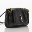 Saint Laurent Mini Nolita (2023) – elegant veske i sort lammeskinn  Klassisk Saint Laurent Mini Nolita i mykt sort lamme thumbnail