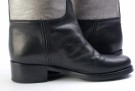 Chanel Silver Black Metallic Boots Leather thumbnail