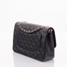 Chanel Double Flap Jumbo (2005) – ikonisk veske i sort caviar thumbnail