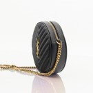 Saint Laurent Vinyle Round (2019) – ikonisk rund veske i sort skinn thumbnail