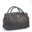 Prada Vitello Daino, sort skinn thumbnail