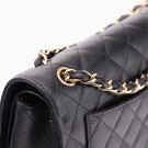 Chanel Double Flap Jumbo (2005) – ikonisk veske i sort caviar thumbnail