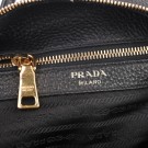 Prada Vitello Daino, sort skinn thumbnail