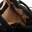 Prada Gaufre Hobo Fringe – Svart nylon med frynser thumbnail