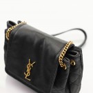 Saint Laurent Mini Nolita (2023) – elegant veske i sort lammeskinn  Klassisk Saint Laurent Mini Nolita i mykt sort lamme thumbnail