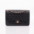Chanel Double Flap Jumbo (2005) – ikonisk veske i sort caviar thumbnail
