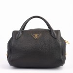 Prada Vitello Daino, sort skinn