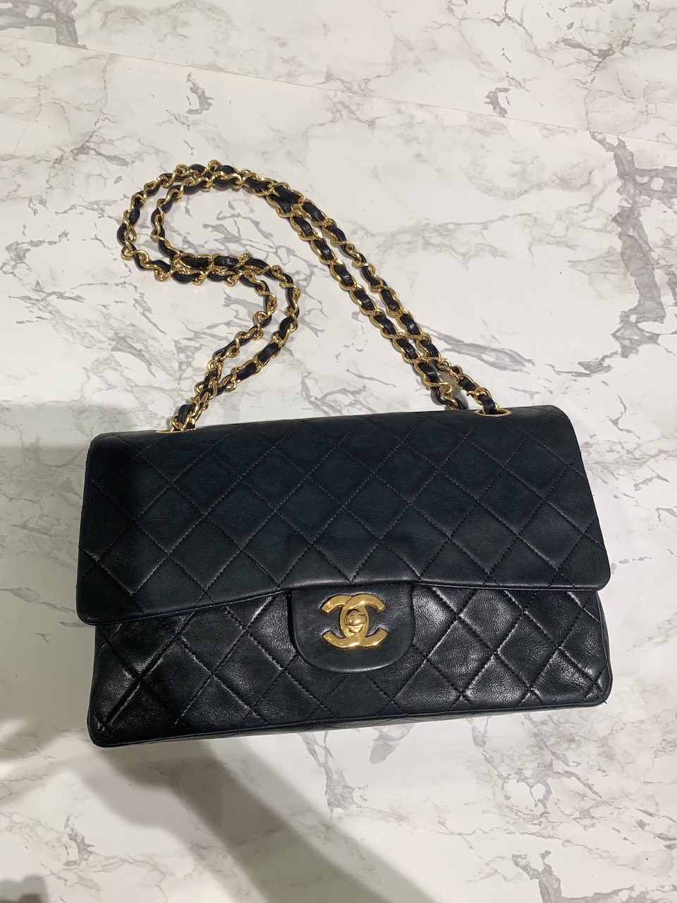 Chanel Lambskin Flap with Gold Hardware 